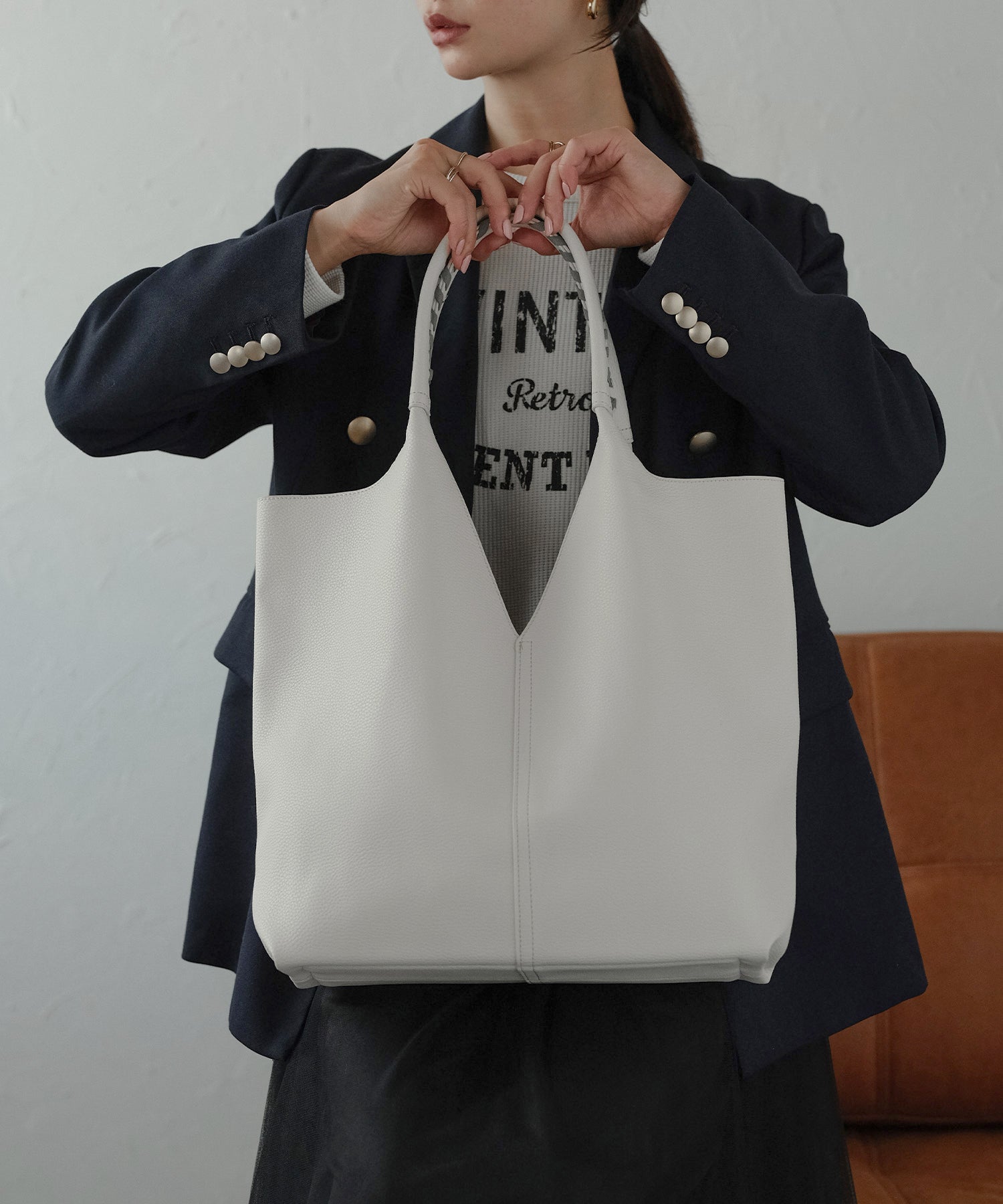 トライアングルカットトートバッグ