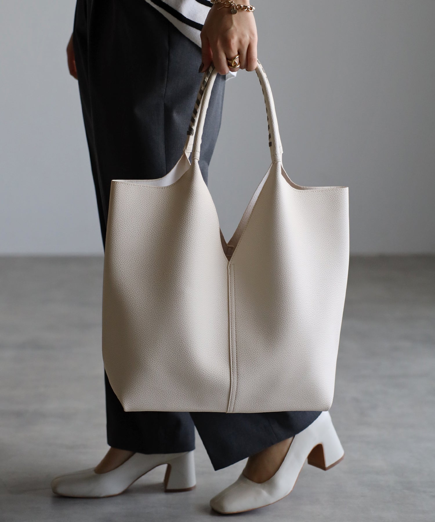 トライアングルカットトートバッグ